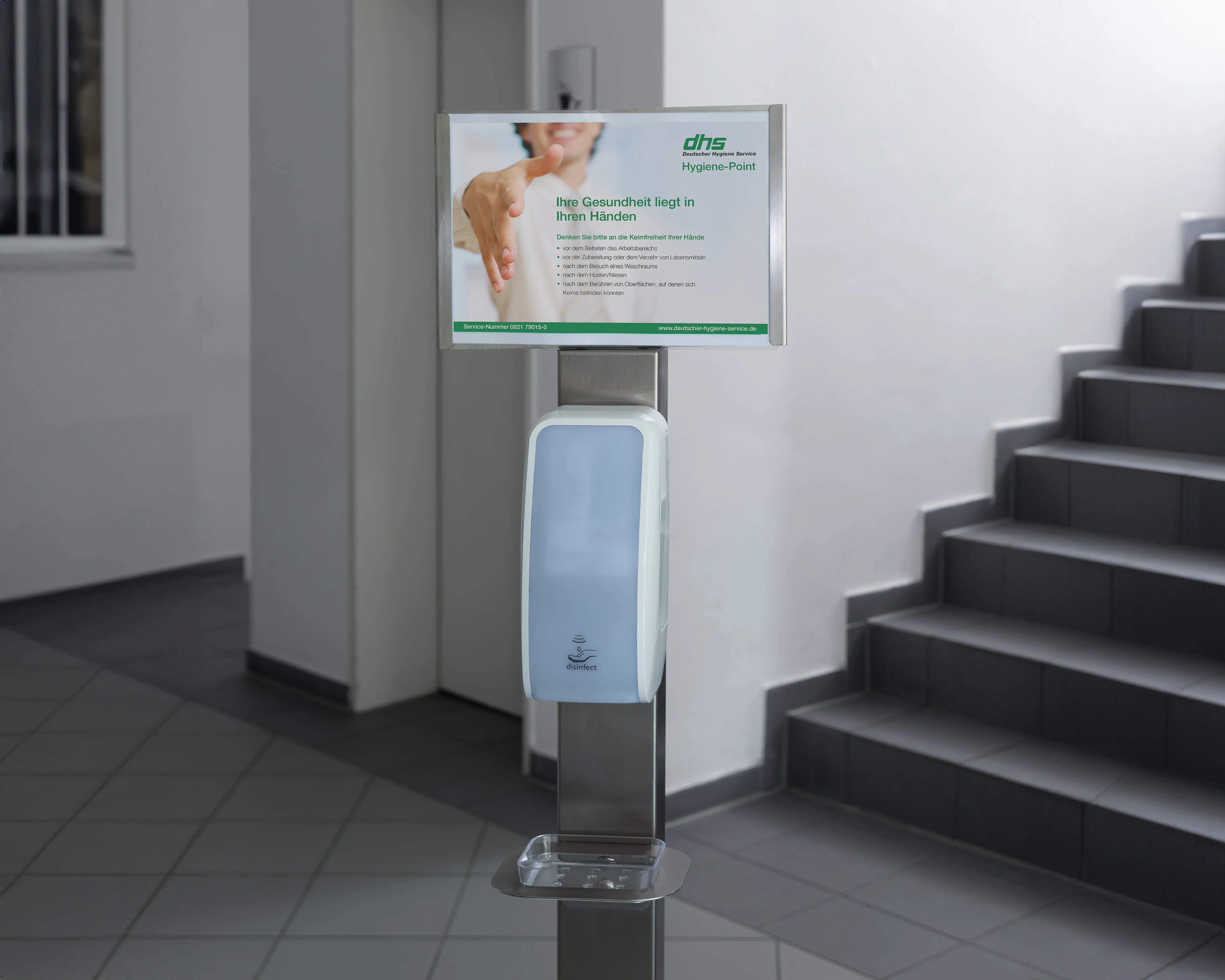 H&auml;ndedesinfektion leicht gemacht - DHS Hygiene-Point